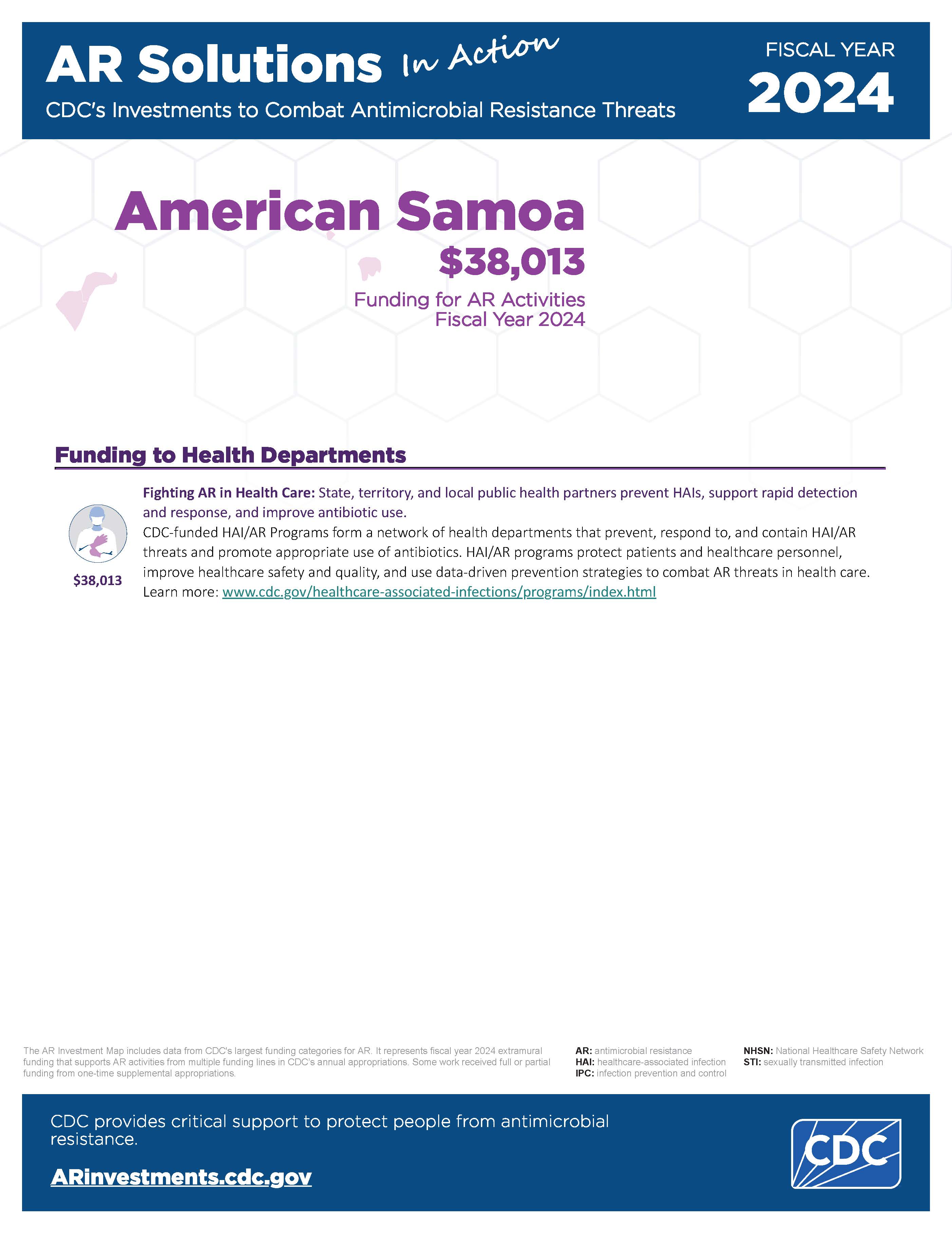 View Factsheet for American Samoa. Opens in new window